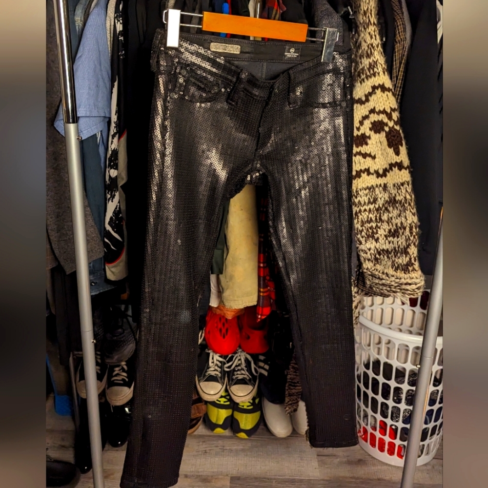 Ag the legging ankle sequin jeans